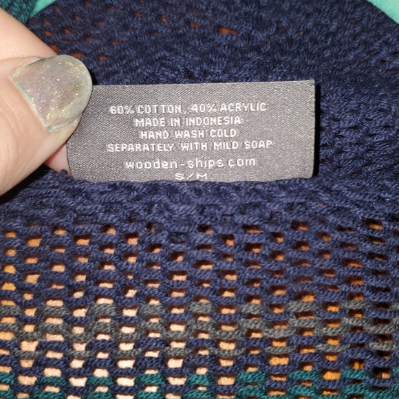 Wooden Ships Striped Open Cardigan S/M - Picture 3 of 5